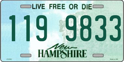 NH license plate 1199833