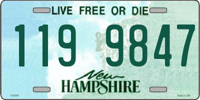 NH license plate 1199847