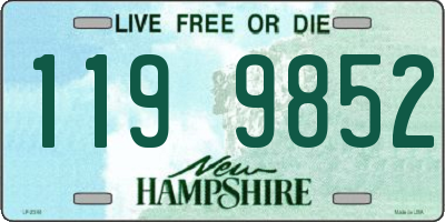NH license plate 1199852