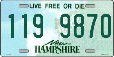 NH license plate 1199870