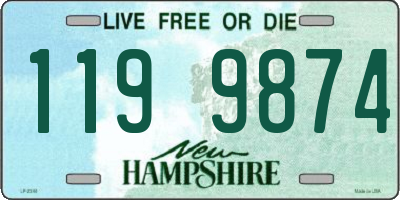 NH license plate 1199874