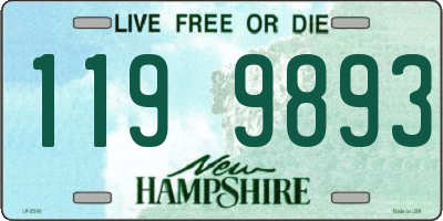 NH license plate 1199893