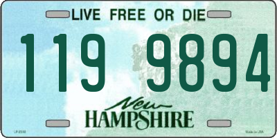 NH license plate 1199894