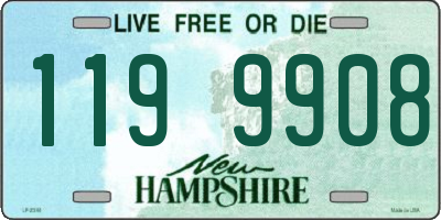 NH license plate 1199908