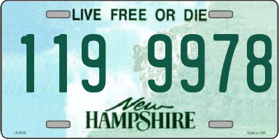 NH license plate 1199978