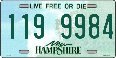 NH license plate 1199984