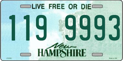 NH license plate 1199993