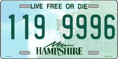 NH license plate 1199996
