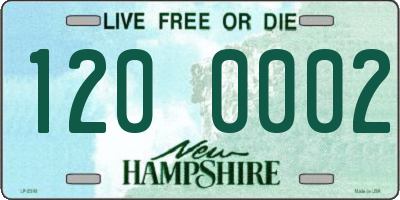NH license plate 1200002