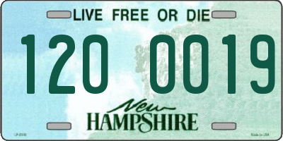 NH license plate 1200019