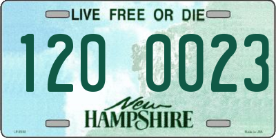 NH license plate 1200023
