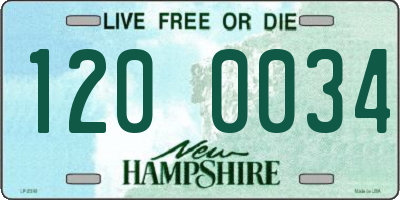 NH license plate 1200034