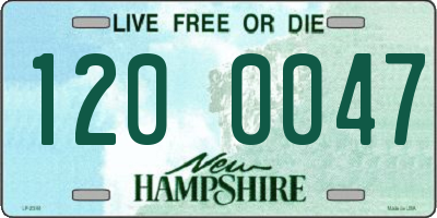 NH license plate 1200047