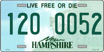 NH license plate 1200052