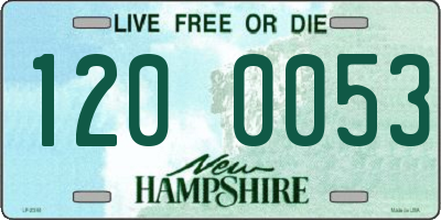 NH license plate 1200053