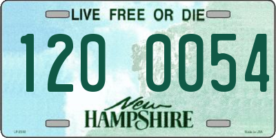 NH license plate 1200054