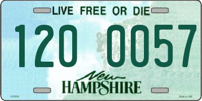 NH license plate 1200057