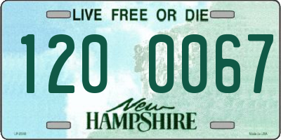 NH license plate 1200067