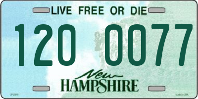 NH license plate 1200077