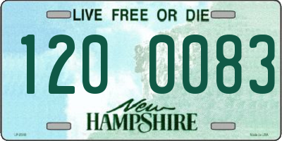 NH license plate 1200083