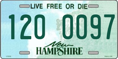 NH license plate 1200097