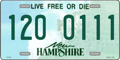 NH license plate 1200111
