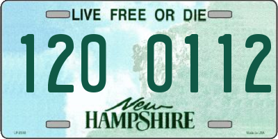 NH license plate 1200112