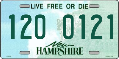 NH license plate 1200121