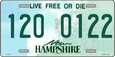 NH license plate 1200122