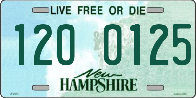 NH license plate 1200125