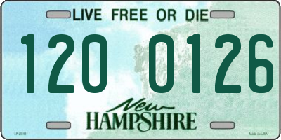 NH license plate 1200126