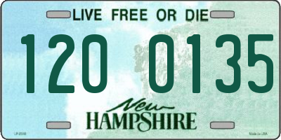 NH license plate 1200135