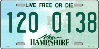 NH license plate 1200138