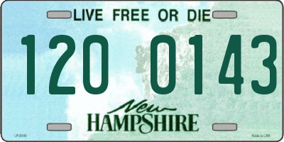NH license plate 1200143