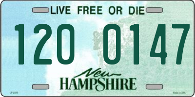 NH license plate 1200147