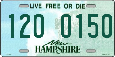 NH license plate 1200150