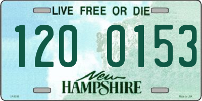 NH license plate 1200153
