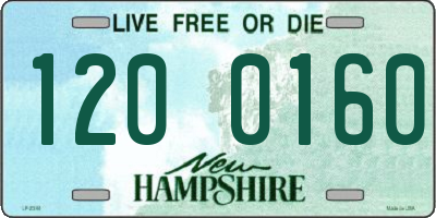 NH license plate 1200160