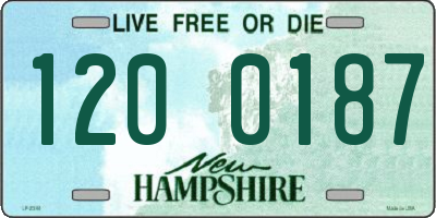 NH license plate 1200187