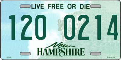 NH license plate 1200214