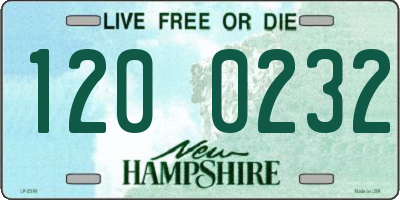 NH license plate 1200232