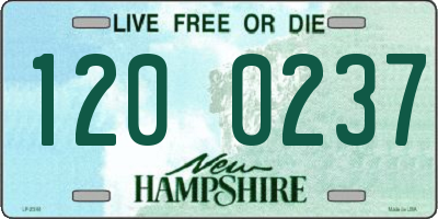 NH license plate 1200237
