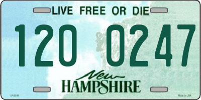 NH license plate 1200247