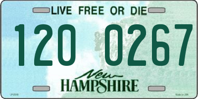 NH license plate 1200267