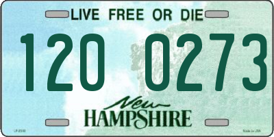 NH license plate 1200273