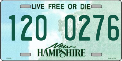 NH license plate 1200276