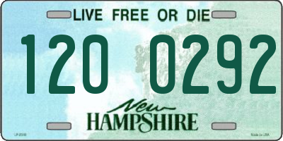 NH license plate 1200292
