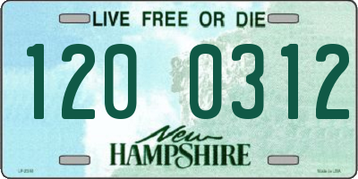 NH license plate 1200312