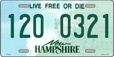 NH license plate 1200321