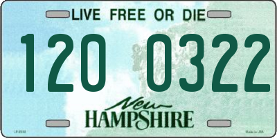 NH license plate 1200322